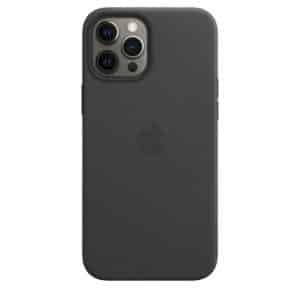 Coque cuir MagSafe iPhone 12 Pro max Noir itsu maroc
