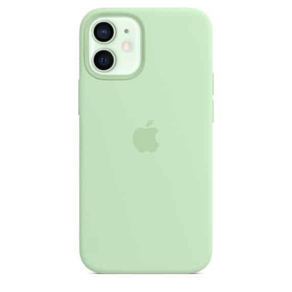 Coque silicone MagSafe iPhone 12 mini Pistache itsu maroc