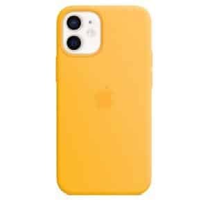 Coque silicone MagSafe iPhone 12 mini Tournesol itsu maroc