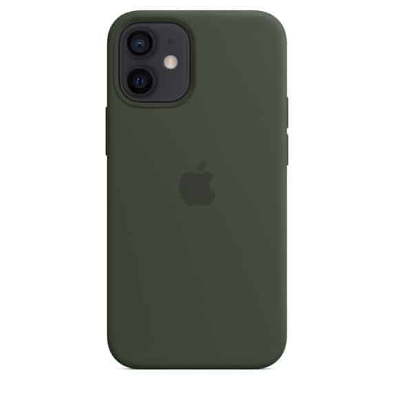 Coque silicone MagSafe iPhone 12 mini Vert Chypre itsu maroc