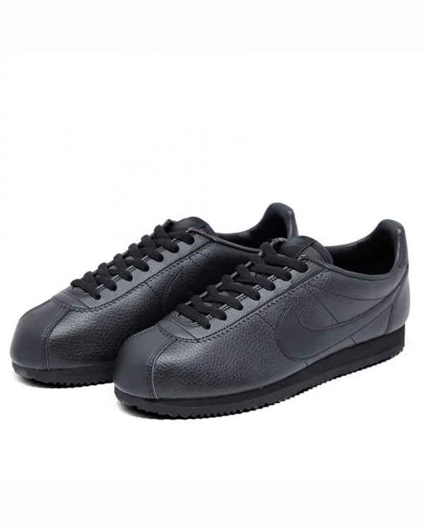 Nike Cortez Leather Triple Black itsu maroc 2