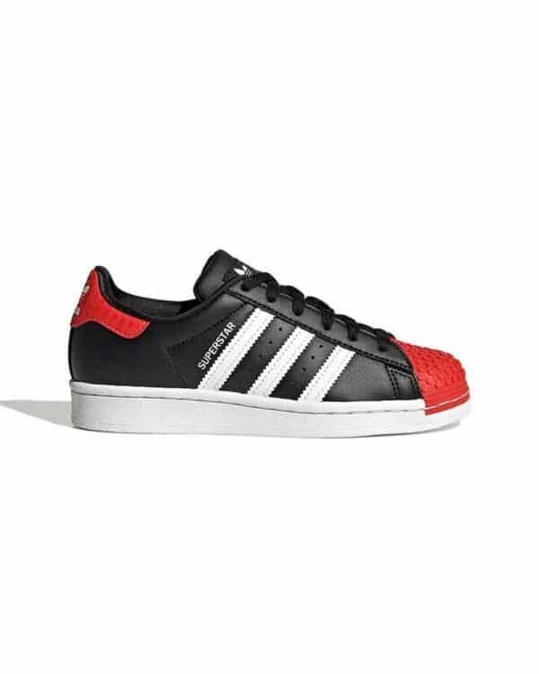 Adidas superstar lego black Red itsu maroc 1
