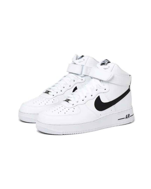 Nike Air Force 1 High White Black itsu maroc2