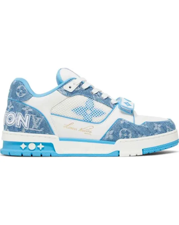 Louis Vuitton Trainer Low Light Blue Monogram Denim